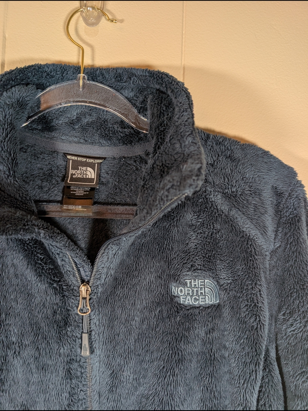The North Face Osito Women’s Blue Plush Fleece Full Zip Jacket